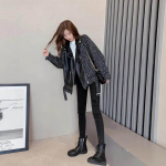 Moteri&scaron;ka odinė striukė Pavasario ir rudens modeliai, tinkami laisvai trumpų susiuvimų striukė mažiems vaikams S