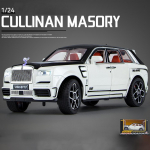 1/24 &bdquo;Scale Rolls Royce Cullinan Diecast&ldquo; automobilio modelio žaislas, traukiama atgal žaislinė transporto priemonė su garsu ir &scaron;viesa vaikams, mažiems berniukams, mergaitėms, dovanų kolekcija 21.8*8.3*7.5cm balta
