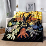 Naruto antklodė Auk&scaron;tos kokybės flanelinis &scaron;iltas mink&scaron;tas pliu&scaron;as ant sofos lovos antklodė, tinka oro kondicionavimo antklodė. 150x200cm