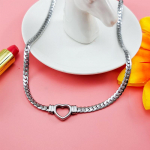 &Scaron;irdies formos titano plieno karoliai, moteri&scaron;ki prabangūs individualūs gyvatės kaulai raktikaulio grandinėlė Choker madingi vakarėlio papuo&scaron;alai sidabras