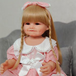 55 CM 22 colių Reborn Dolls Realistic Raya Pilno silikono Baby Bebe naujagimio mergaitės lėlės vandeniui atsparus žaislas vaikams Dovana auksas