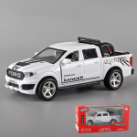 1/32 mastelio Ford Raptor F350 pikapas Diecast automobilio modelio žaislas, patraukiama atgal žaislinė transporto priemonė su garsu ir &scaron;viesa vaikams, mažiems berniukams, mergaitėms, dovanų kolekcija 1/32-17.5x6.5x6.5cm balta