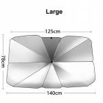 Automobilio priekinis skėtis nuo saulės Skėtis sulankstomas automobilio skėtis saulės dangtis UV blokas automobilio priekinis langas, apsaugoti transporto priemonę nuo UV saulės ir kar&scaron;čio, priekinis stiklas L juoda