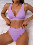 Moteri&scaron;kas maudymosi kostiumėlis su briaunomis Naujas maudymosi kostiumėlis su auk&scaron;tu juosmeniu Sexy V formos i&scaron;kirptė Biquini Push Up maudymosi kostiumėlis moteri&scaron;kas juodas bikinio rinkinys S oranžinė