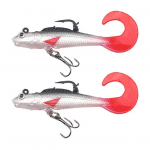8,5 cm/7,8 g žūklės masalas Ry&scaron;kios spalvos kabliukas Mink&scaron;tas silikoninis žūklės masalas, skirtas žūklei 2pcs