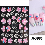Nail Enhancement 3D Lipdukas Summer Fresh Camellia Petal Reljefinis nagų lipdukas JI-5D06