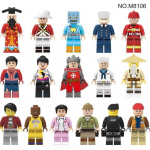 12vnt M8106 animacinis filmas mažų dalelių Žmogaus miesto ugniagesių policijos statybiniai blokeliai vaiki&scaron;kas žaislas