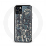 Coque pour Iphone 13 Game of Thrones Saison 8 Le Tr&ocirc;ne de Fer Affiche Personnages Fond Gris