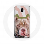 Coque pour samsung galaxy S4 Chien de Pitbull marron