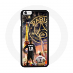Coque pour Iphone SE PSG Neymar et Mbapp&eacute; Joyeux no&euml;l