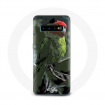 Coque pour Samsung Galaxy S10 Edge Pionus Perroquet Rouge Vert