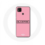 Coque pour Xiaomi Redmi 9C Blackpink Groupe de K-pop Logo Fond Rose