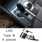 LHD BMW 5 serijos G30 G31 anglies pluo&scaron;to centrinio porankio dėžutės dangtelis, pavarų dėžės padėties skydelio apdailos dangtis automobilių dalys Type B LHD