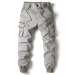Cargo Pants Vyri&scaron;kos bėgiojimo laisvalaikio kelnės Medvilninės viso ilgio karinės vyri&scaron;kos gatvės apranga Vyri&scaron;ki darbo taktiniai sportiniai kostiumai, įrankiai kelnės 34 &scaron;viesiai pilka spalva