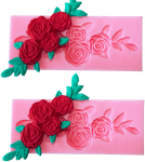 &bdquo;Four Roses&ldquo; saldainių silikoninė forma Fondant &scaron;okolado saldainių formelės &bdquo;Sugar Craft&ldquo; &bdquo;pasidaryk pats&ldquo; tortų formelės, skirtos tortų vir&scaron;aus dekoravimui Desertai Ledo kubeliai, saldainių pudingas