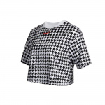 Nike Sportswear Icon Clash Herringbone Trumpomis Rankovėmis Cropped Mar&scaron;kinėliai Moteri&scaron;ki Vir&scaron;utiniai Drabužiai Juodi DD5034-100 S