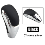 Car Gear Shift Knob Leather Gear Shift Head for Mazda 3 2006 2007 2008 2010 2011 2012 year Lever Shifter Stick Car Accessories Chrome black