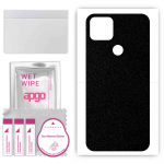 apgo Protective Skin Sticker for the back compatible with Google Pixel 5a 5G, Wrap Film, Foil, Vinyl - Pattern Matte Black