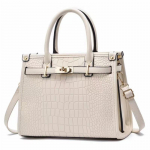 Krokodilo ra&scaron;to vir&scaron;utinės rankenos piniginės moterims Crossbody PU odiniai krep&scaron;iai Madingi didelės talpos dėklas su petne&scaron;ėlėmis Moteri&scaron;kos rankinės balta