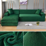 Aksominis sofos užvalkalas Elastingas storas L formos kampinis sofos užvalkalas svetainei 1/2/3/4 vietos tamprus sofos sofos fotelis užvalkalas 3 Seater 185-230cm