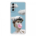 Art Aesthetic David Mona Lisa telefono dėklas, skirtas Samsung Galaxy S24 S23 S22 S20 Ultra S21 FE 5G S10 S9 Plus S10E S8 mink&scaron;tas skaidrus dangtelis Samsung S10e