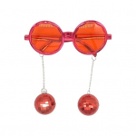 &bdquo;Disco Ball Glasses&ldquo; Plastikiniai Retro Funky akiniai nuo saulės su &bdquo;Disco Ball&ldquo; pakabuku Vakarėlis teikia pirmenybę karnavaliniams aksesuarams moterims ir vyrams auksinė