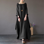 Musulmonų moterų mar&scaron;kinių suknelė ilgomis rankovėmis Abaya Kaftan laisvalaikio laisvi mai&scaron;eliai Maxi suknelė Artimųjų Rytų Ramadano chalatas plius dydis M-5XL 3XL juoda