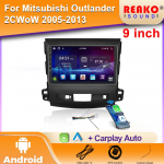 Android automobilio vaizdo įra&scaron;as, skirtas Mitsubishi Outlander 2 CW0W 2005-2013 Citroen C-Crosser 1 2007-2013 Peugeot 4007 2007-2012 Carplay Auto BT 4 core 1GB+32GB carplay