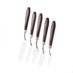 5 vnt. paletinių peilių tepimui, tapybai, mai&scaron;ymui drobės menui, akrilui