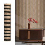 45 cm lipnus didelis ritinys, vandeniui atsparus foninis staliukas, medžio juostelių sieninis lipdukas PVC