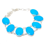 Arizona Turquoise Gemstone Handmade 925 Sterling Silver Necklace 18 w7w21