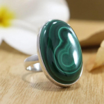 Malachito brangakmenio žiedas, 925 prabos sidabrinis žiedas, žiedas su įsodintu brangakmeniu, unisex žiedas, rankų darbo žiedas, dovana jai 12