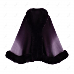 Moteri&scaron;ka gradiento spalvos dirbtinio kailio skara, mink&scaron;ta &scaron;ilta, patogi pončo kepurė Dirbtinio rekso triu&scaron;io kailio megztinis apsiaustu skara Apvyniojamos negabaritinės pelerinos rudens žiemai