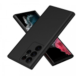 Skystas silikoninis dėklas su plonomis skylutėmis, skirtas Samsung S24 Ultra S21 S22 S23 FE S24 Plus silikoniniam dėklui Galaxy S24 Ultra Cover S24 Ultra juoda