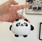 Mielas animacinis pliu&scaron;inis žaislas Panda Mažas mini lėlės pakabukas lėlės raktų pakabuko krep&scaron;elio ornamentas