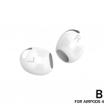 Neslystančios ausinės, skirtos &bdquo;AirPods 4&ldquo;, silikoniniai itin ploni ausinių ki&scaron;tukų dėklas Ausinių dangteliai, apsaugantys nuo kritimo O1K8 white-For AirPods 4