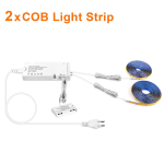 Dvigubų durų jutiklio valdymas COB LED juostiniai &scaron;viestuvai i&scaron;manioji vitrininė spinta Vyno spinta Integruotas ap&scaron;vietimo artumo jutiklio jungiklis 2PCS-3M