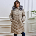 Astrid žieminė striukė Moteri&scaron;ka parka plius dydis 6xl Kailis Ilgas gobtuvas &Scaron;iltas užtrauktuku medvilninis paltas biuro moteri&scaron;kas vir&scaron;utinis drabužis 4XL chaki