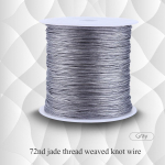 100 M x 0,8 mm nailono kini&scaron;ko mazgo laido Rattail Macrame Shamballa siūlų styga pilka balta