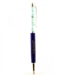 Pierres et Min&eacute;raux. Stylo min&eacute;raux Larimar de R&eacute;publique Dominicaine. Couleur Bleu marine.