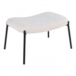 Glasgow Pouf, imitation peau de mouton, blanc.