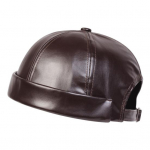 Kupolinė skrybėlė didelės galvos apimties, elastinga kaukolės kepurė, kvėpuojanti, mink&scaron;ta, patogi, vienspalvė, i&scaron; dirbtinės odos, skirta vidutinio amžiaus vyrams chaki