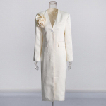 2025 m. pavasario eleganti&scaron;ka europieti&scaron;ko ir amerikieti&scaron;ko stiliaus V formos i&scaron;kirptės gėlėta liekninanti vėjo nepraleidžianti striukė Small