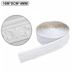 Lipnios 3D Trimatės Juosmens Linijos Lubų Dekoratyvinės Juostelės Sienų Lipdukai Lipdukai Apvadas Vandeniui Atsparus Grindjuostės TV Fono Apvadas balta