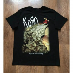 Korn Follow The Leader Medvilniniai Mar&scaron;kinėliai su Spauda Dvipusiai Nu Metal Mar&scaron;kinėliai Vyri&scaron;ki ir Moteri&scaron;ki Oversize Poriniai Mar&scaron;kinėliai S