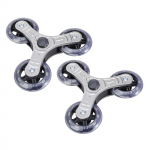 2 vnt. laipiojimo laiptais ratų sulankstomi pakaitiniai trikampio dizaino laipiojimo laiptais ratai pirkinių ir skalbinių vežimėliui