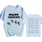 &bdquo;Imagine Dragons Loom Tour 2025&ldquo; mar&scaron;kinėliai trumpomis rankovėmis medvilniniai vyri&scaron;ki / moteri&scaron;ki mar&scaron;kinėliai Auk&scaron;tos kokybės mink&scaron;ti unisex gatvės drabužiai, hiphopo mada 4XL
