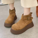 Platforminės zom&scaron;inės moteri&scaron;kos ankle sniego batai &Scaron;ilti pliu&scaron;iniai medvilniniai batai Auk&scaron;takulniai Loaferiai Žiemos 2024 m. Tendencija Atsitiktiniai Neslystantys Botas Mujer 40 kupranugaris