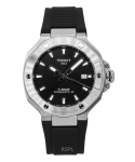 Tissot T-Race Powermatic 80 vyri&scaron;kas laikrodis, silikoninis dirželis, juodas ciferblatas, automatinis, T141.807.17.051.00 100M juoda