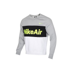 Nike Air spalvotas didelio logotipo vilnos apvalios apykaklės džemperis vyri&scaron;ki vir&scaron;utiniai drabužiai &Scaron;viesiai dūminės pilkos spalvos CJ4828-077 XL